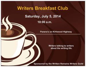 Writers Breakfast - 7:5:14